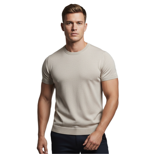 Camisetas de Hombre Personalizadas, Tejidas, 100% Algodón, Diseño en Blanco, Ecológicas, Transpirables, Suaves, Gruesas y Cómodas, Últimos Modelos - Product Image 1