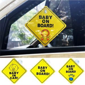 Etiqueta Adhesiva Personalizada para Coche con <span class=keywords><strong>Ventosa</strong></span>, Señal de Advertencia 'Bebé <span class=keywords><strong>a</strong></span> <span class=keywords><strong>Bordo</strong></span>', Gran Venta - Product Image 2