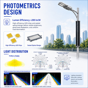 Lámpara Solar LED de 200W 120W 100W con Batería LiFePO4 IP65, Panel Solar de Silicio Monocristalino y Sensor de Movimiento <span class=keywords><strong>PIR</strong></span> - Product Image 5