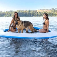 Tapis d'eau gonflable Drop Stitch Tapis flottant gonflable portable pour l'extérieur