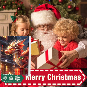 Adorno acrílico de dragón bebé adorable, set de caja sorpresa, decoración colgante navideña para árbol, regalo - Product Image 2