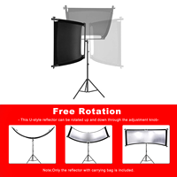 Réflecteur de lumière portable pliable 50x110cm, diffuseur de lumière pour studio photo