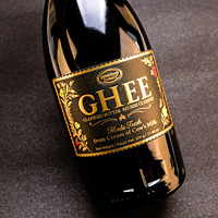 Étiquettes autocollantes personnalisées pour bouteilles de vin et de bière avec logo imprimé holographique et estampage doré, emballage adhésif