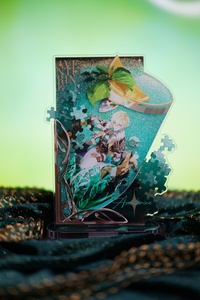 OEM ODM Figura de Acrílico con Líquido de Arenas Movedizas de <span class=keywords><strong>Aventurina</strong></span>, 8-20 cm, Azure Rhapsody - Product Image 3