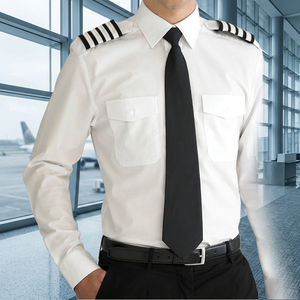 Nouveautés 2024 Chemise de pilote uniforme de ligne aérienne pour hommes Offre Spéciale fabricant de chemises de pilote de haute qualité du Bangladesh - Product Image 3