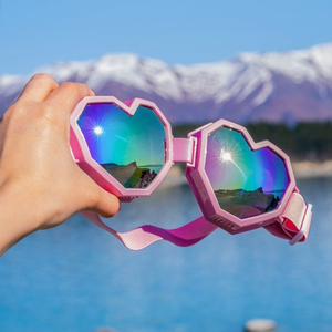 <span class=keywords><strong>2025</strong></span> thể thao gương lens Sun <span class=keywords><strong>Glasses</strong></span> trượt tuyết được nhân đôi phụ nữ độc quyền Y2K quá khổ tim hình ngôi sao trượt tuyết Googles Sunglasses Set - Product Image 3