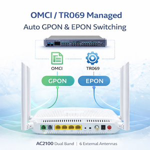 ONU XPON ZC-521T de Señal Potente, 4GE, 2POTS, 1CATV, 6 Antenas Externas, WiFi AC2600, Chip RTL, Actualización del Modelo HG8247H / HG8247H5 - Product Image 2