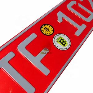 Placas <span class=keywords><strong>de</strong></span> <span class=keywords><strong>matrícula</strong></span> <span class=keywords><strong>de</strong></span> Número <span class=keywords><strong>de</strong></span> coche <span class=keywords><strong>de</strong></span> vehículo motocicleta reflectante en relieve personal personalizado - Product Image 2