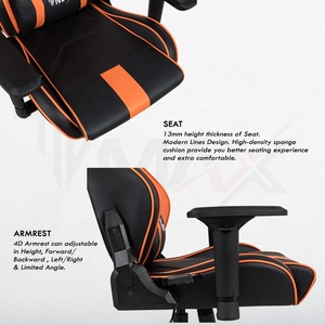 Silla Gamer Tmax de Malasia, la Mejor y Más Económica, Ergonómica, con Brazos 3D, Cuero Vintage Grueso, Giratoria, Reclinable, Estilo Deportivo - Product Image 4