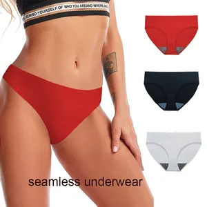 Hot Wife Panties Women Underpant Red Cotton Seamless Thong Female