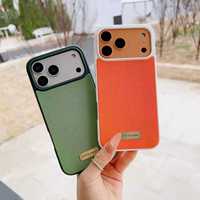 Étuis de téléphone de luxe en cuir Saffiano antichoc pour iPhone