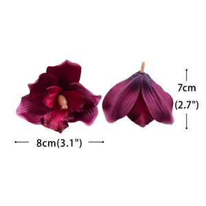 Vente chaude Soie Artificielle <span class=keywords><strong>Whelan</strong></span> Fleurs Tête Thai Orchidée Tête Pour Minorité Coiffe Fleur Bouquet De Mariée Cadeau Boîte DIY - Product Image 2