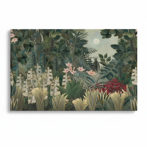 Moonlit Jungle Canvas Wall Art: Printed Botanical Forest for Home Decor,<b>WRAPPED</b> CANVAS - Product Image 2