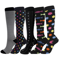 Chaussettes de compression montantes pour femmes et hommes, grandes tailles, pour mollets larges, 20-30 mmHg, avec logo sur le bas du mollet, pour la grossesse et les voyages, collection automne