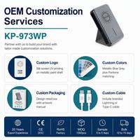 Slim PD20W Carga rápida 10000mAh 15W Carga inalámbrica Banco de energía magnético con pantalla LCD de pie plegable