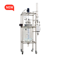 Reaktor Kaca Berjaket 100L, Ketel Reaksi Kimia Kaca Borosilikat untuk Sintesis Laboratorium & Pilot