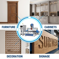 Máquina CNC para Tallado de Puertas de Madera 1325 1530 con Cambiador Automático de Herramientas, Precio Competitivo
