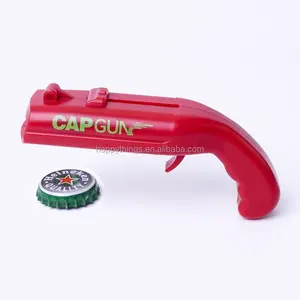 Hot Sale Low MOQ Cheap Promotional ABS Plastic Cap Gun Bottle Opener