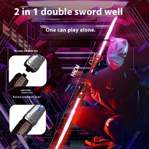Épée <span class=keywords><strong>laser</strong></span> 2-en-1 BJQ pour enfants, <span class=keywords><strong>sabre</strong></span> <span class=keywords><strong>laser</strong></span> en plastique avec effets sonores et scintillants pour garçons et filles - Product Image 3