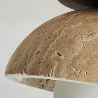 Mini Lustre Européen en Bois Jaune Design Grotte Alimenté par Courant Alternatif pour Chambre à Coucher