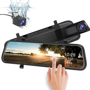 9.66 inch Dash Cam Carplay HD Phía trước phía sau máy ảnh DVR Cảm ứng đầy đủ Màn hình gương hỗ trợ góc rộng tầm nhìn ban đêm máy ảnh xe ghi âm - Product Image 6