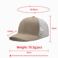 Topi Trucker 6 Panel Jaring Snapback Terstruktur Pinggiran Melengkung Bernapas Bahan Polyester Katun Logo Kustom Depan Unisex Grosir