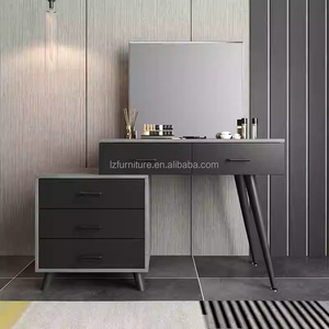 Low-Cost Compact Complete Bedroom Set <b>Solid</b> <b>Wood</b> Bed Nightstands Wardrobe & Vanity <b>Desk</b> for Small Spaces Studio Apartments - Product Image 5