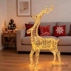 Escultura Festiva Grande con Luces LED de Reno para Decoración Navideña en Centros Comerciales, Eventos Navideños y Parques Temáticos - Product Image 2