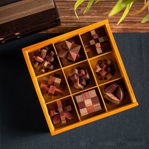 Jeu de déverrouillage par emboîtement, ensemble complet, jouets de puzzle pour enfants, blocs de construction à neuf chaînes, déverrouillage par mortaise et tenon - Product Image 4