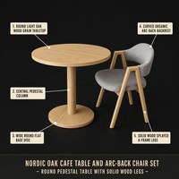 Ensemble table et chaises de réception et de réunion minimalistes, modernes et décontractés pour petits espaces ; petite table ronde pour balcon de café
