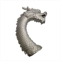 Statue de dragon et phénix en bronze moulé, sculpture artistique en métal à vendre