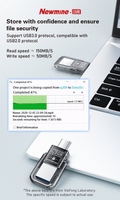 Chiavetta USB Crittografata 64GB con Doppia Porta USB e Type-C, Protezione Hardware con Password per Archiviazione Dati Sicura per Aziende/Uso Personale
