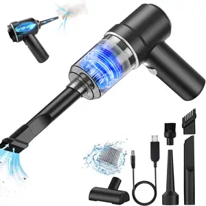 Brushless Motor Vacuum Cleaner,120W Suction Blowing Hand-held Vacuum with LED Light for Vehicle,Home,Computer,Keyboard,Pet Hair