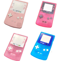 Coque de protection complète WEIAI pour console GameBoy Color GBC, avec écran et kit de boutons, tampons en caoutchouc conducteurs