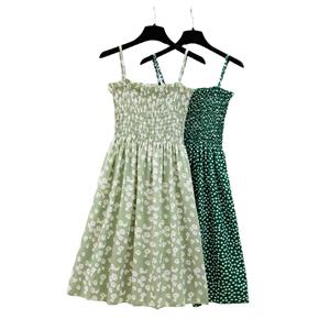 มินิเดรสแฟชั่นฤดูร้อนสำหรับผู้หญิงชุดเดรสแขนกุดสายเดี่ยวลำลองเอวสูงยืดหยุ่นได้สำหรับผู้หญิงชุดเดรสผ้าชีฟอง - Product Image 5