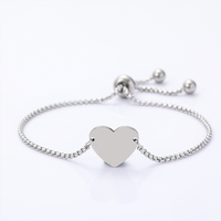 Bracelet en acier inoxydable Ywyougang avec pendentif cœur et chaîne de perles, personnalisable, multicolore pour femmes et filles, à porter au quotidien et comme cadeau