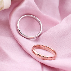 Miglior prezzo anello di nozze coppia set su misura anello in oro semplice 14k giallo e bianco oro massiccio anello di gioielli per coppie - Product Image 3