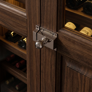 DOOROOM H59 实心黄铜 PVD 金色饰面橱柜门锁，适用于浴室梳妆台柜 45x45mm - Product Image 6