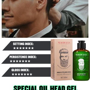 <span class=keywords><strong>Gel</strong></span> Fijador para Barba de 200 ml, Fortalece, Hidrata, Cuidado del Cabello, Fresco y Ligero, No Pegajoso - Product Image 5