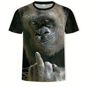 Men's Casual <b>T</b>-Shirt with 3D Digital Printing Short Sleeve Monkey Orangutan Pattern <b>T</b> Shirts - Product Image 4