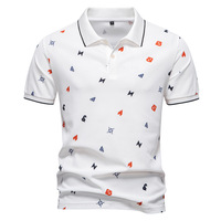 Nouvelle chemise décontractée pour homme été 2026 avec imprimé lettres intégral, col et manches courtes, 100 % polyester durable pour l'exportation