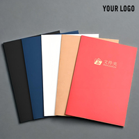 Pochette de présentation A4 personnalisée avec logo imprimé, porte-cartes de visite, double poches, dossier pliable pour documents professionnels