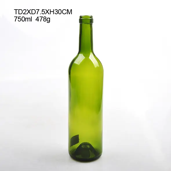 750ml grüne Glass chnaps flasche Weinglas flasche