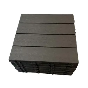 Tegole in WPC stile base piastrelle fai da te ad incastro impermeabili per balcone/Patio/terrazza XF-N008 300*300*25mm