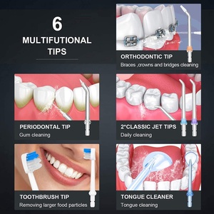 Hydropulseur buccal rechargeable USB, mini irrigateur dentaire avec embouts pour le nettoyage des dents - Product Image 6