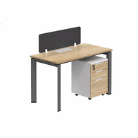Bureau d'écriture individuel en fer, table de travail moderne pour bureau et étude avec surface spacieuse, plateau en bois écologique réglable