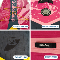 Nouvelle planche de SUP gonflable rose, design tendance, polyvalente, pour débutants, planche de surf portable, ensemble complet