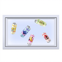 Vitrine d'affichage LCD transparente Clear View 21,5 pouces 1080P FHD Android 11 4 Go OEM Afficheur numérique Animation CMS SDK pour sol