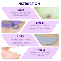 Kit de soin des pieds en 4 étapes avec gommage au sucre et beurre de massage, ensemble de pédicure exfoliant pour spa à domicile et usage en salon