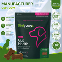 Probiotiques et prébiotiques FOS Fibres pour le soutien digestif, friandises à mâcher douces avec des ingrédients naturels et saveur canard pour chiens